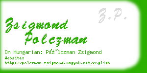 zsigmond polczman business card